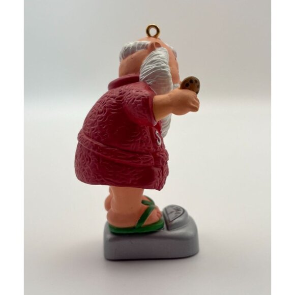 Hallmark Santa Tipping the Scales Christmas Tree Ornament Weign In with Cookie - Picture 4 of 8